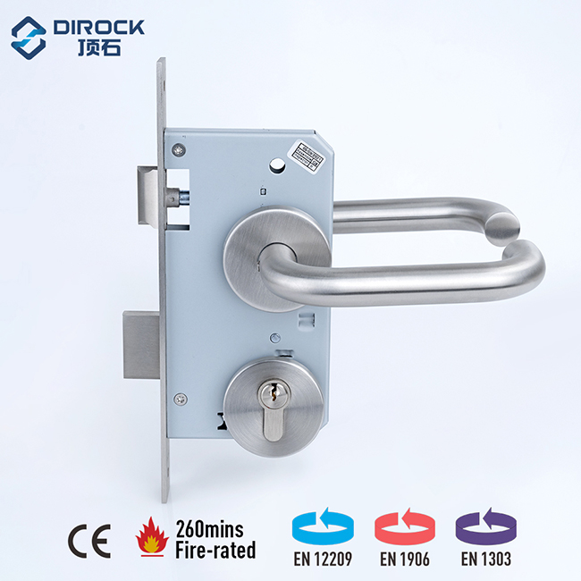 Manilla SS4003+Cerradura de embutir 72Z+cilindro perfil pomo