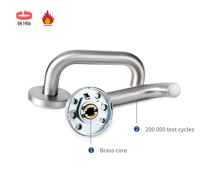 Stainless steel lever door handle SS4003 Manija de puerta con palanca de acero inoxidable SS4003