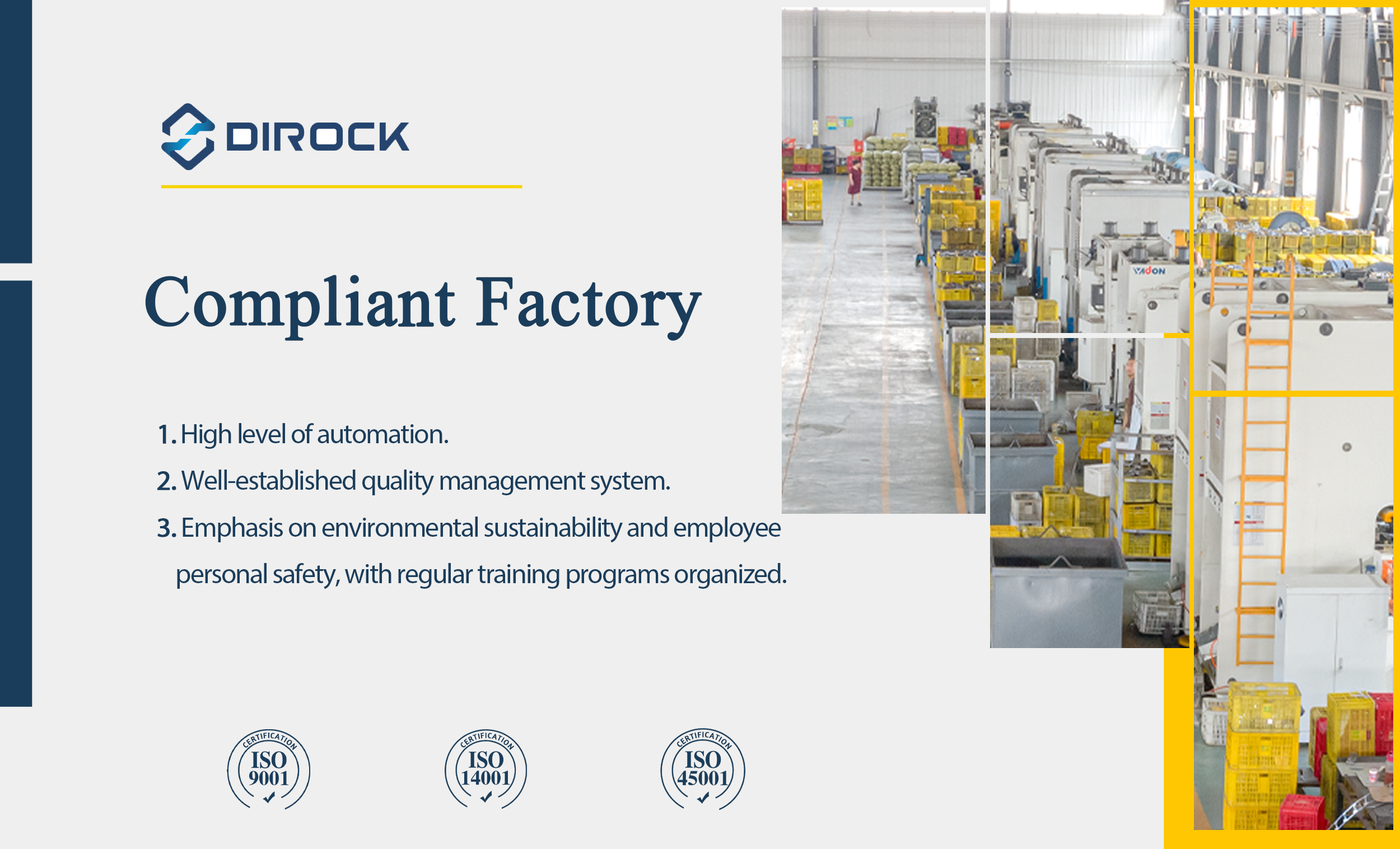 Herrajes para puertas Dirock - f&aacute;brica