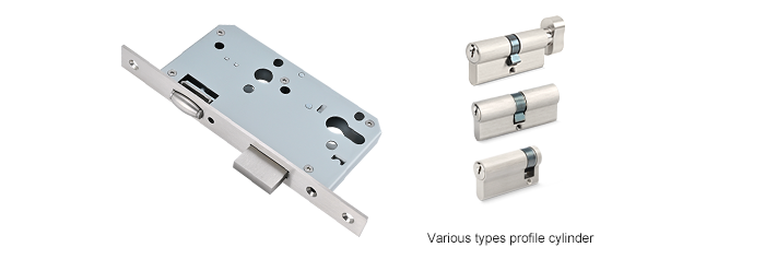 Cilindros de varios perfiles para cerradura de embutir con pasador de rodillo