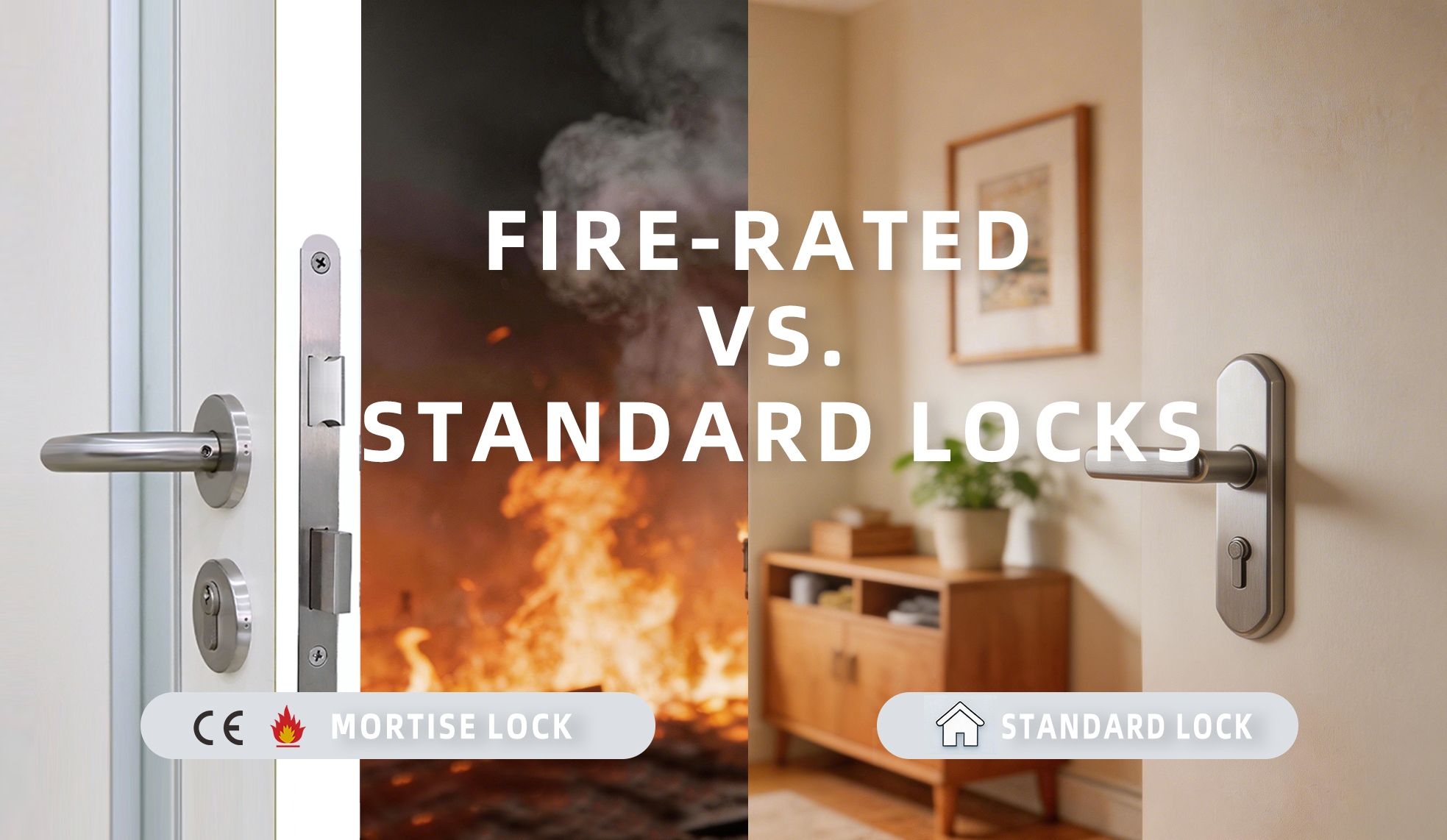 ¿En qué se diferencian las cerraduras para puertas cortafuegos de las cerraduras para puertas estándar?