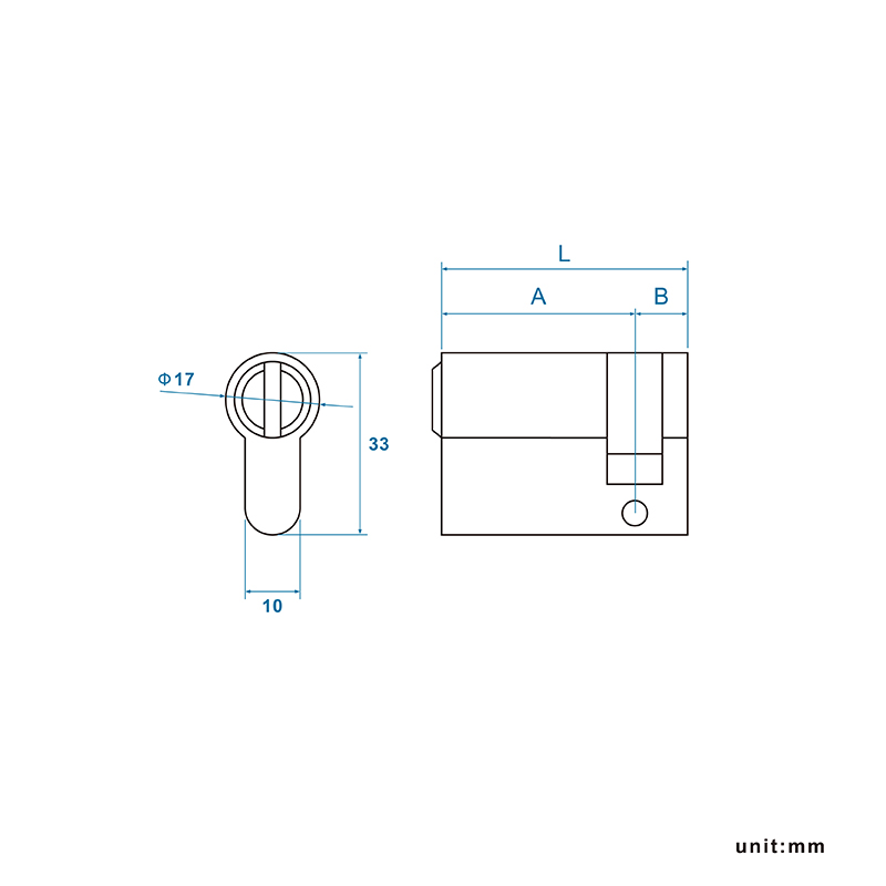 Cilindro de medio perfil