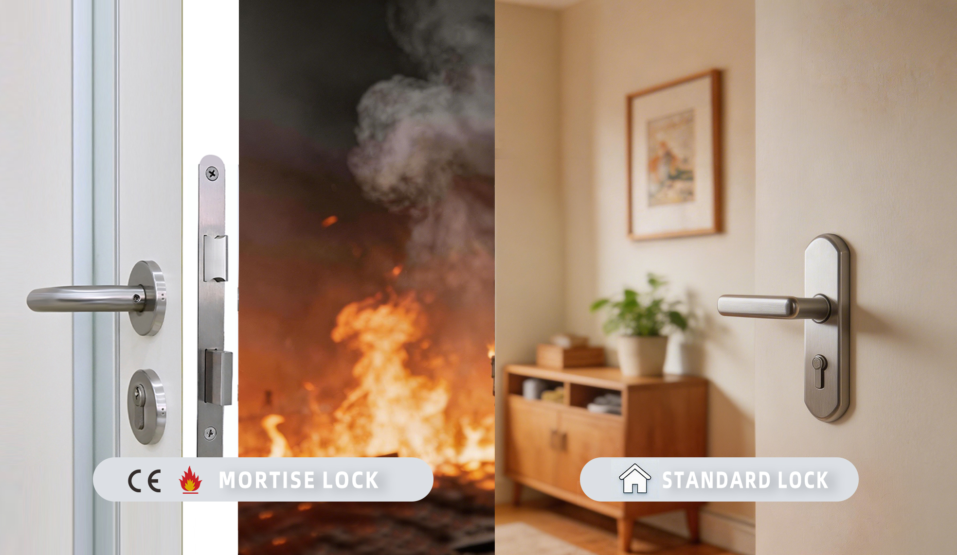 Cerraduras resistentes al fuego frente a cerraduras est&aacute;ndar