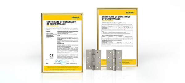 Certificado de bisagra de puerta