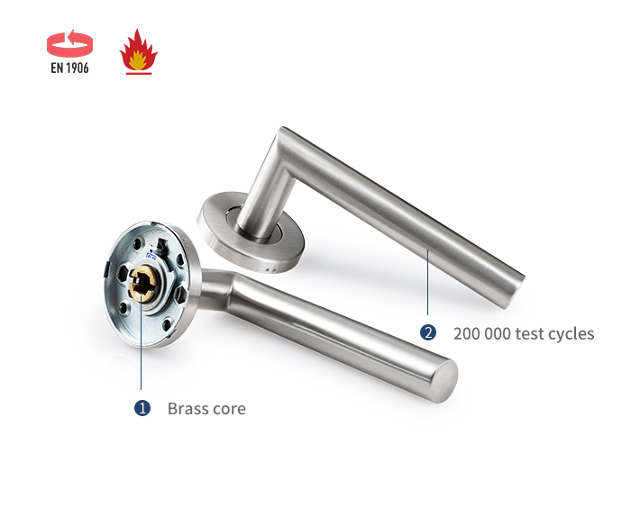 Manija de puerta con palanca de acero inoxidable SS4001