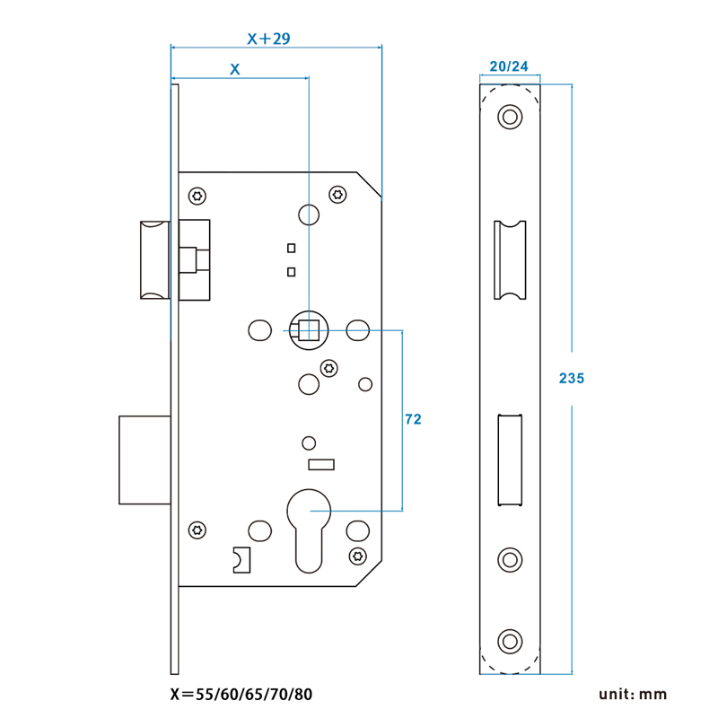 Mortise Lock 72Z