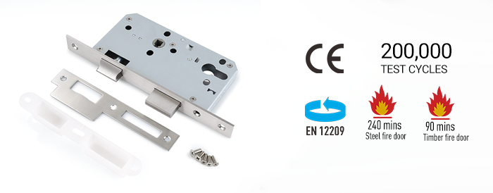 Cerradura de puerta de embutir CE