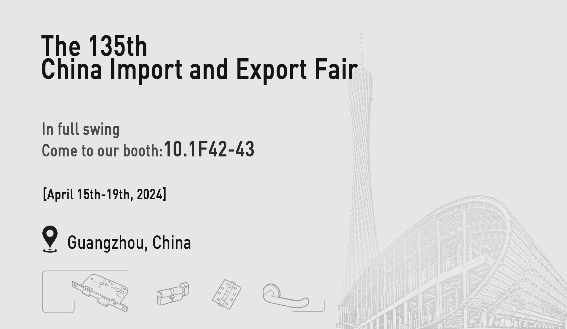 La 135ª Feria de Cantón | Herrajes para puertas DIROCK: ¡Visítenos para obtener soluciones de entrada de calidad!