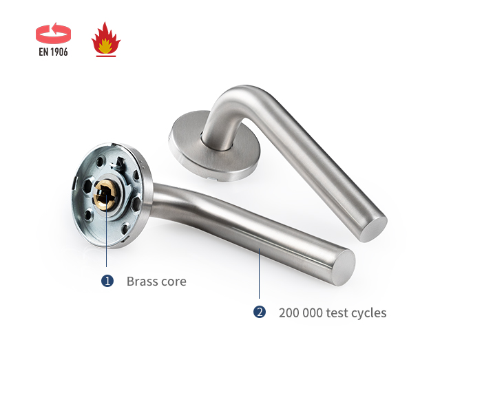 Manija de puerta con palanca de acero inoxidable SS4002